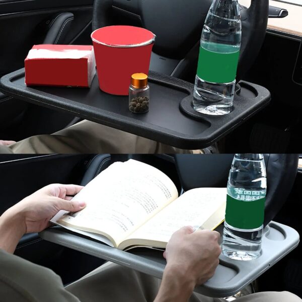 Multifunctional steering wheel dining table