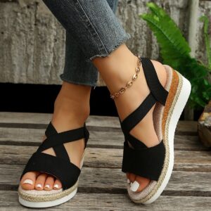 Grishay Summer Flat Wedge Heel Fish Mouth Casual Women s Sandals