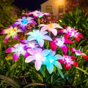 HOT SALE 70%OFF - Solar-Powered Blooming Lily Flowers Light