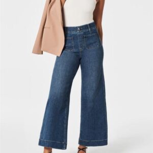 Tummy Control Cropped Wide-Leg Jeans - 2024 Best Selling Jeans