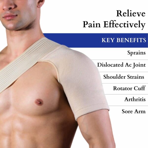 Cream Compression Shoulder Brace