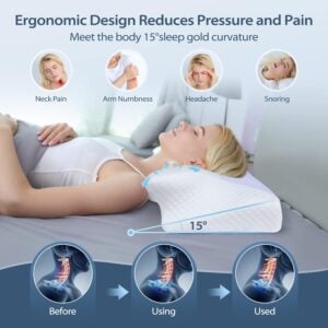 HOMCA Ergonomic Memory Foam Pillow