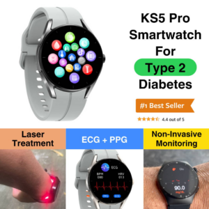 KS5 Pro - The Ultimate CGM Smartwatch with Laser Treatment