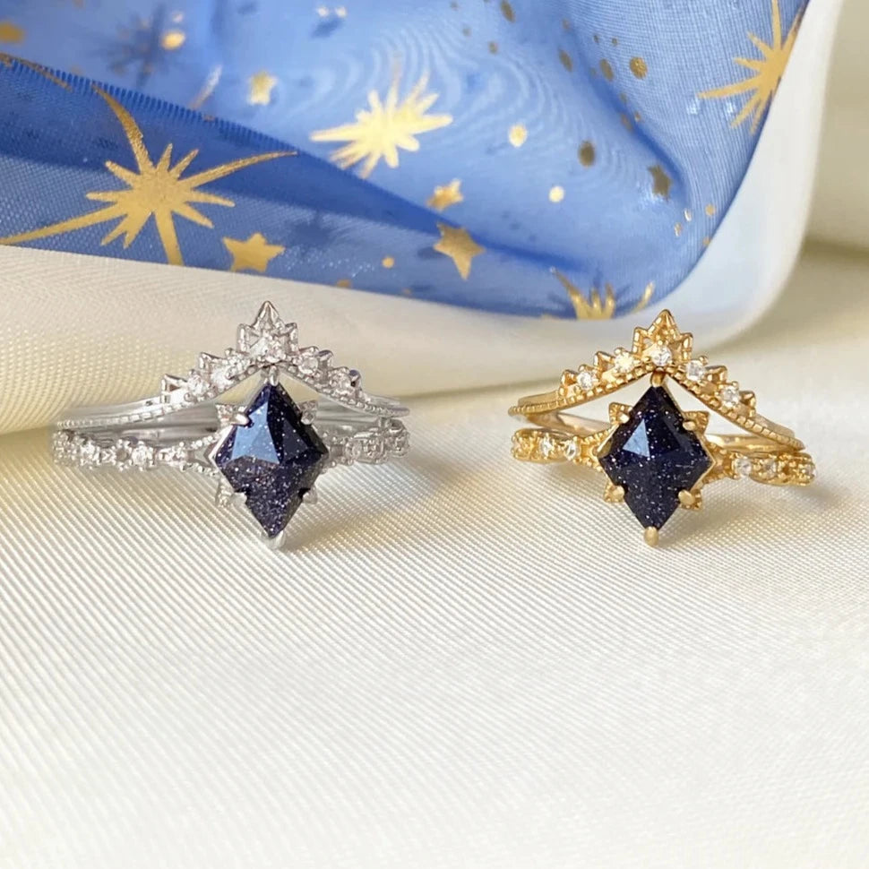 Adjustable Starry Night Ring Set