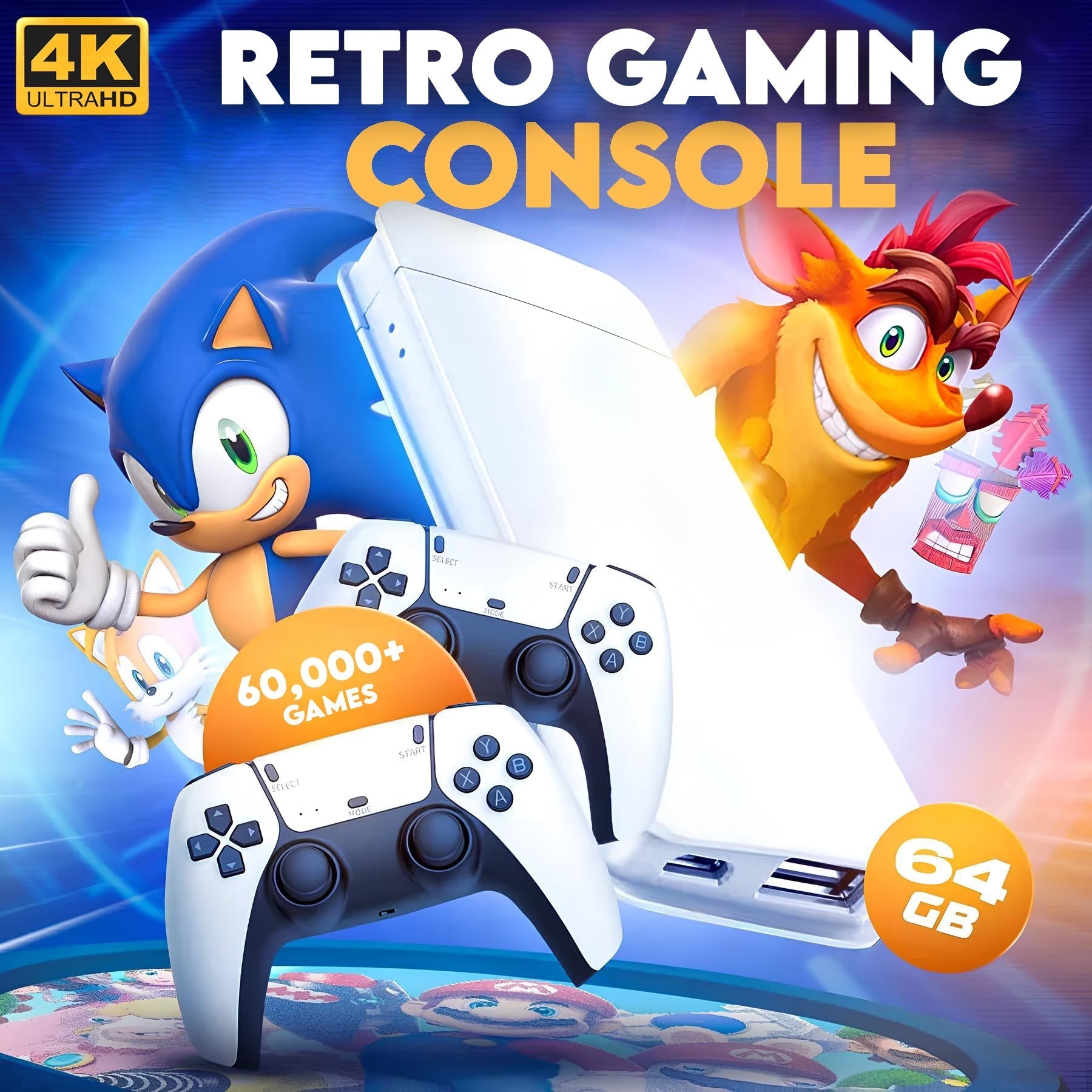 RetroStick - 60,000 Retro Games + 2 Free Controllers