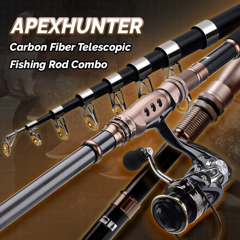 Spirebuzz ApexHunter Telescopic Fishing Rod + Reel Combos