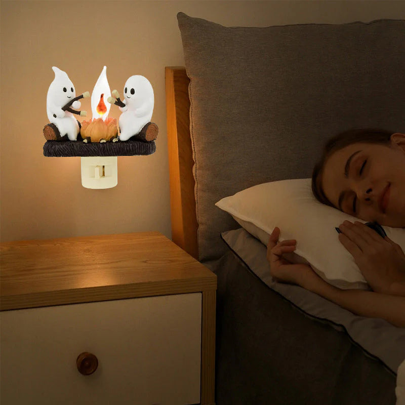 Last Day Sale Price 2024 Ghost Campfire Flickering Nightlight