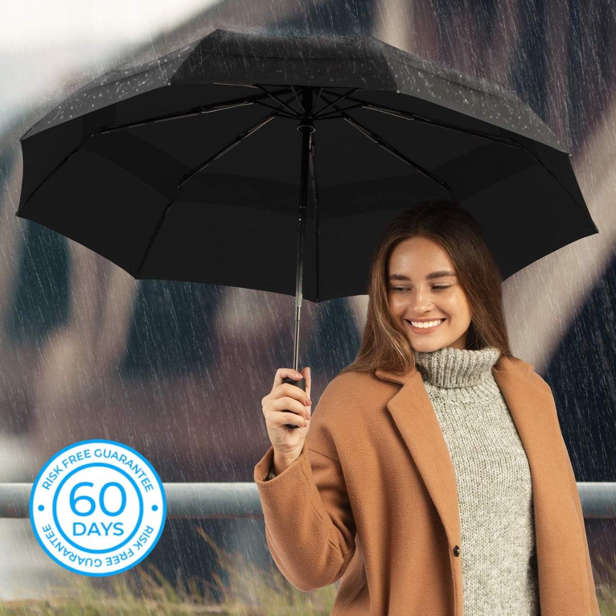 Serenosole RainMate Mini Umbrella | Easy to take with you and always keeps you dry | Smallest Umbrella 2024 (1+1 FREE)