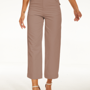 Stretch Twill Cropped Wide Leg Pant