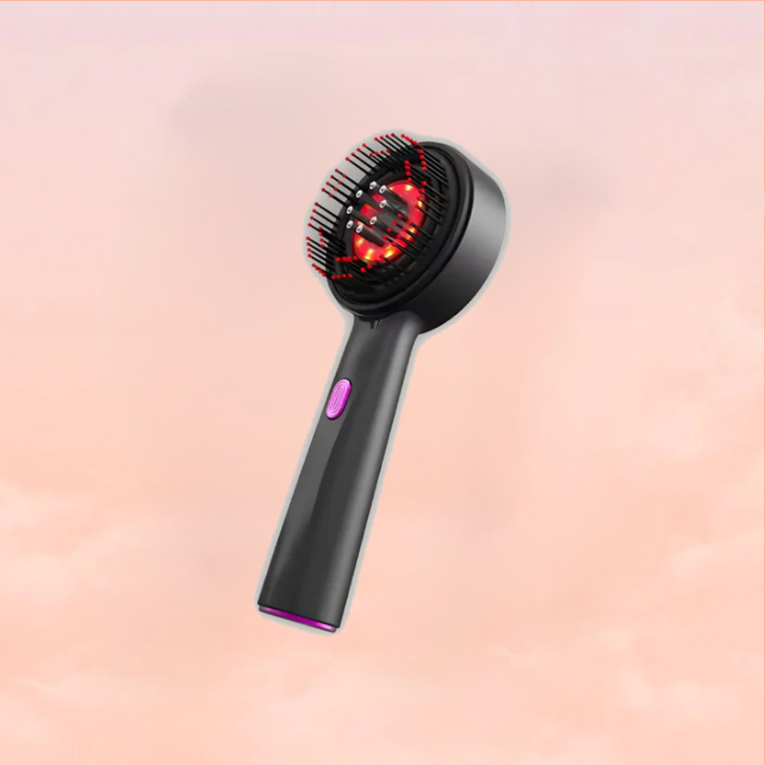 Hair Growth Brush with Red Light & Oiling Massager