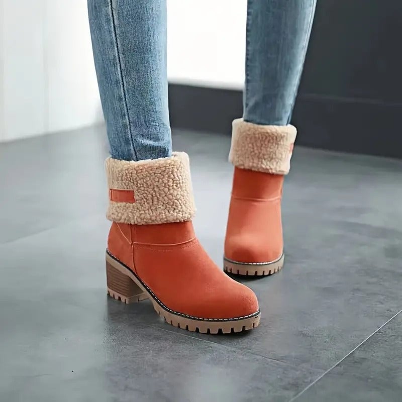 Seniors' chunky heel winter boots